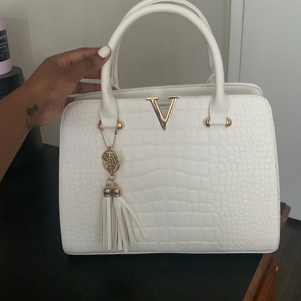 “Grossi” white satchel purse
